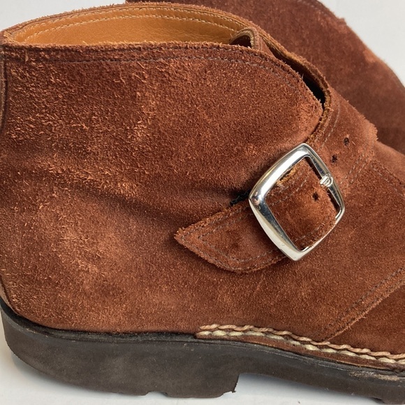 BONTONI Visionario Brown Suede Monk Boot 9.5 Italian Designer Old Money Luxury - Picture 3 of 15